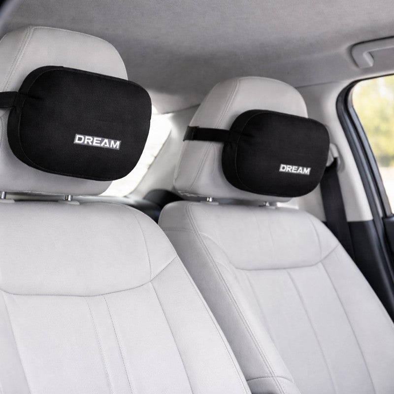 Dream 2 PCS Headrest Cushion Set – Memory Foam Car Neck Support Pillow, Ergonomic Cervical Rest Pad with Adjustable Strap, Breathable Cover for Car, SUV, Office & Travel Use - Image 1